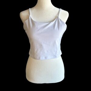 White Crop Tank Top